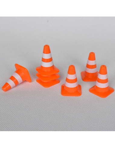 14 Mini Conos de Tráfico Naranjas Dwuww para Dioramas