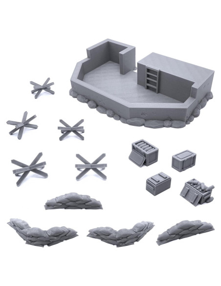 Escenografía de Terreno EnderToys Asedio La Costa 28mm