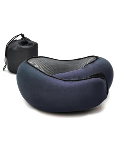 Almohada de Viaje RURING Azul Oscuro Espuma de Memoria