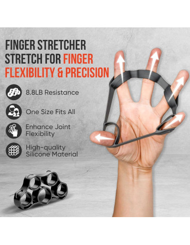 Kit de Entrenador de Fuerza de Agarre TEAWOO 4 en 1 Ajustable