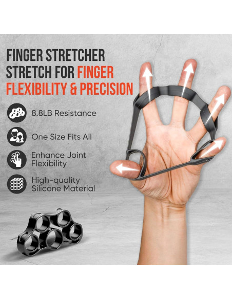 Kit de Entrenador de Fuerza de Agarre TEAWOO 4 en 1 Ajustable