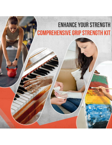 Kit de Entrenador de Fuerza de Agarre TEAWOO 4 en 1 Ajustable