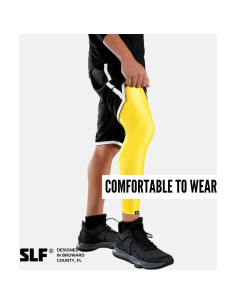 Manga de Pierna Pro SLEEFS Amarilla Unisex - Compresión y Soporte 2