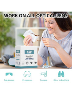 Toallitas de Limpieza Wowflash 600 Unidades para Lentes 2