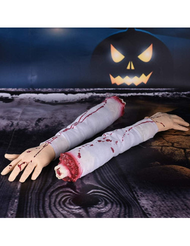 Decoración Halloween Aweilan Mano Cortada Realista 55cm
