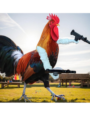 Brazo Falso de Pollo con Decoración de Arma LUOBEIYAOHL Amarillo