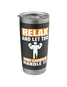 Taza Aislada de Acero Inoxidable 20 oz Negra para Amputados