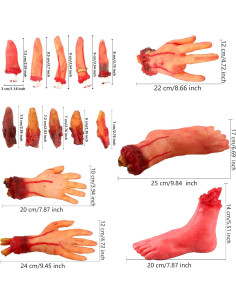 Paquete de 15 partes de cuerpo falso Halloween Sonarun 2