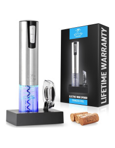 Abridor de Vino Eléctrico Zulay Kitchen Recargable 3 en 1