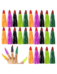 35 Dedos de Bruja de Plástico GXXMEI para Halloween - 5 Colores