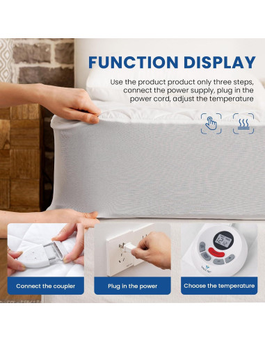 Almohadilla Térmica Doble VALUXE 137x191 cm 10 Niveles Calor