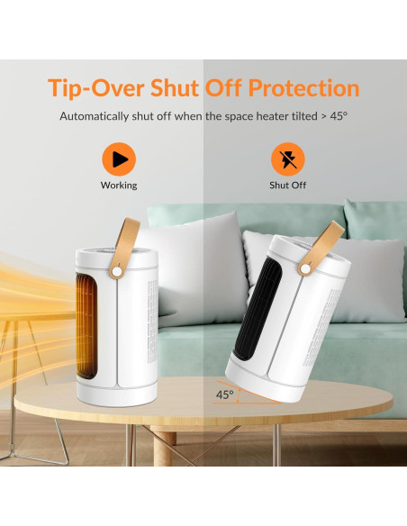 Calentador Eléctrico Portátil ADTARK 1500W con Termostato y Protección Calentador Eléctrico Portátil ADTARK 1500W con Termostato y Protección