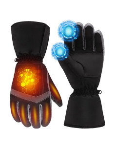 Guantes Calentados QILOVE Impermeables Táctiles para Invierno