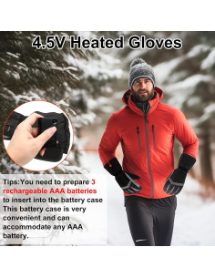 Guantes Calentados QILOVE Impermeables Táctiles para Invierno 2
