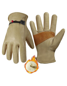 Guantes de Trabajo KONGOUARD Impermeables de Cuero Aislados L