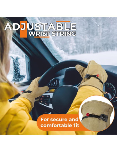 Guantes de Trabajo KONGOUARD Impermeables de Cuero Aislados L