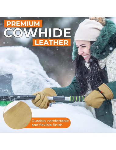 Guantes de Trabajo KONGOUARD Impermeables de Cuero Aislados L