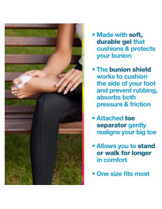 Protector de Juanete y Separador de Dedos ZenToes - Gel Suave, Paquete de 4 2