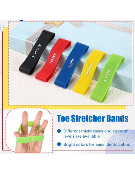 Juego de 5 Bandas de Estiramiento para Dedos WinnerWhy