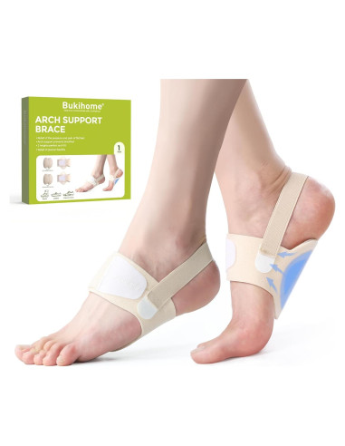Soportes de Arco Bukihome Ajustables para Fascitis Plantar - Beige