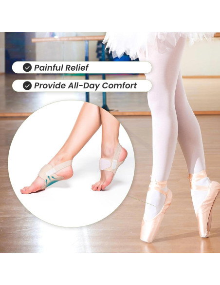 Soportes de Arco Bukihome Ajustables para Fascitis Plantar - Beige