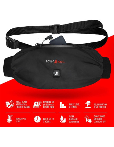 Muff Calentador de Manos ActionHeat 5V - 3 Niveles de Calor