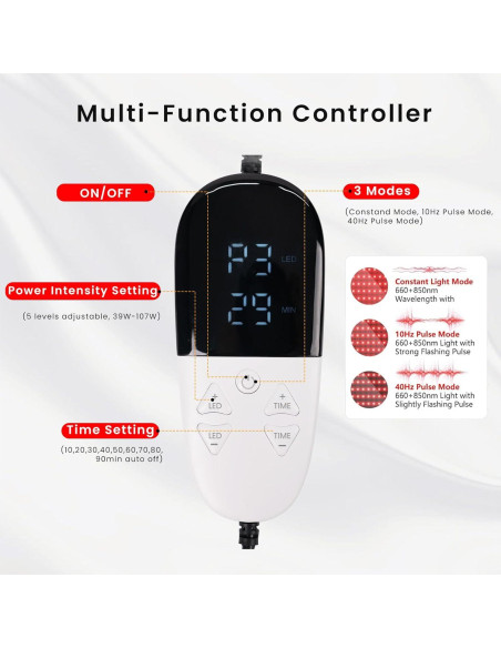 Alfombra de Terapia de Luz Roja Oiameen 188x85cm 1443 LEDs