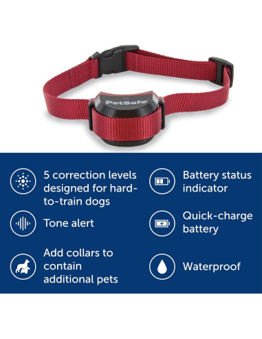 Collar Inalámbrico PetSafe para Perros Obstinados, Recargable y Resistente al Agua