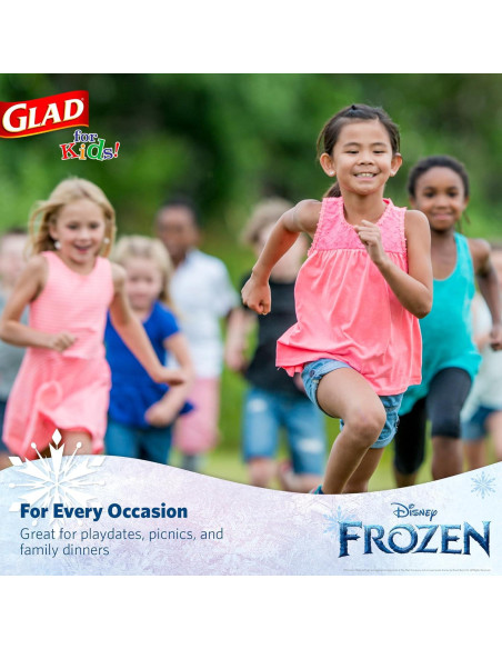 Platos de Papel Desechables Glad Disney Frozen 21.6 cm - 40 Unidades