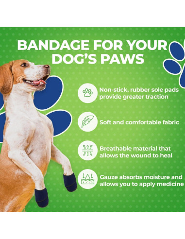 Botín Médico Healers Petcare para Perros - Protección de Patas X-Large