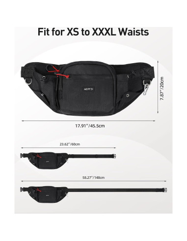 Mochila de Cintura AGPTEK para Entrenamiento de Perros, Negra