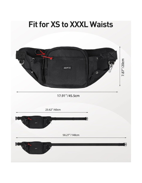 Mochila de Cintura AGPTEK para Entrenamiento de Perros, Negra