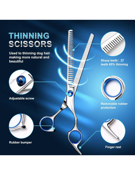 Juego de Tijeras de Aseo para Perros Odoland - Kit Completo