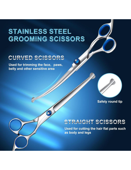 Juego de Tijeras de Aseo para Perros Odoland - Kit Completo