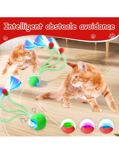 Juguete Interactivo para Gatos y Perros JinRui-T Bola Rodante 2 Pcs