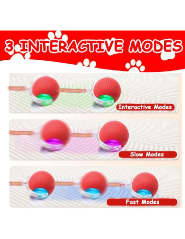 Juguete Interactivo para Gatos y Perros JinRui-T Bola Rodante 2 Pcs