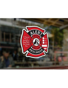 Pegatinas de Alerta de Mascotas DuraPaws - 4 Unidades 12 cm 2