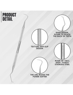 Escalador Dental Profesional Boujee Trends Doble Cara Acero Inoxidable 2