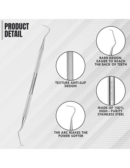 Escalador Dental Profesional Boujee Trends Doble Cara Acero Inoxidable