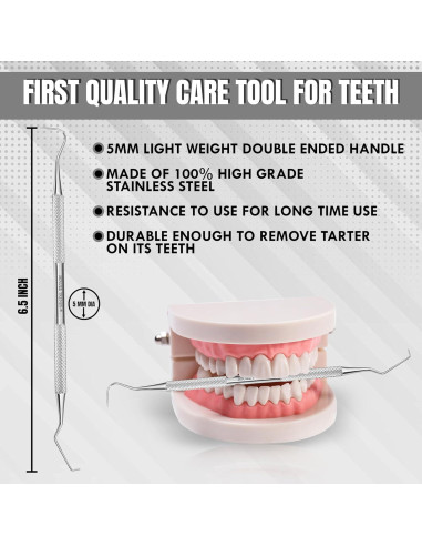Escalador Dental Profesional Boujee Trends Doble Cara Acero Inoxidable