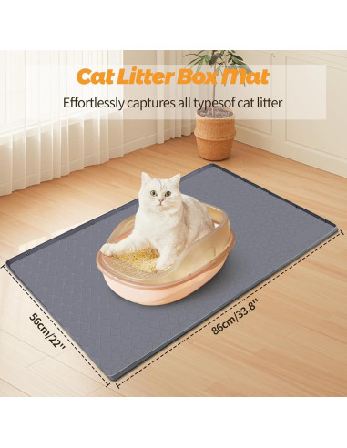 Alfombrilla de Silicona para Comida de Gato Bartuke 86x56cm