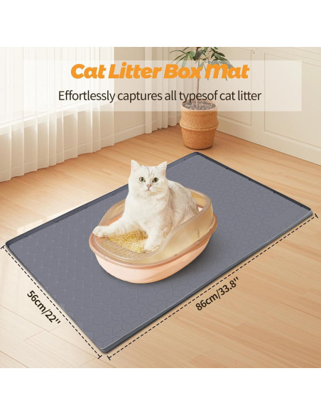 Alfombrilla de Silicona para Comida de Gato Bartuke 86x56cm