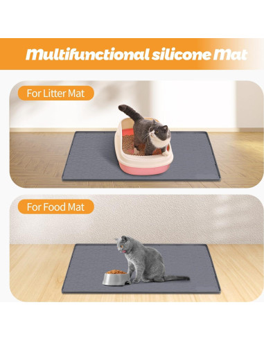 Alfombrilla de Silicona para Comida de Gato Bartuke 86x56cm