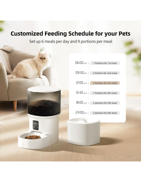 Comedero Automático para Gatos Relihom 4L Programable Comedero Automático para Gatos Relihom 4L Programable