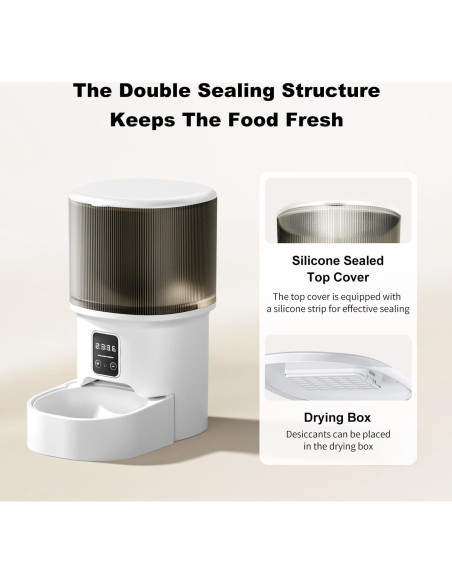 Comedero Automático para Gatos Relihom 4L Programable Comedero Automático para Gatos Relihom 4L Programable