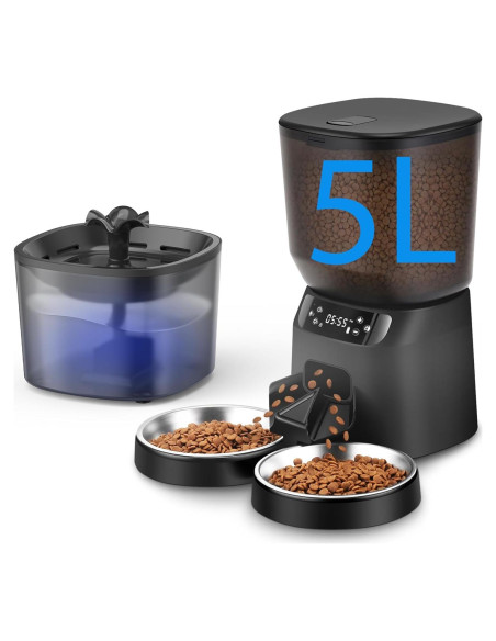 Dispensador Automático de Comida y Agua para Gatos CORGOTE 5L