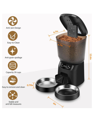 Dispensador Automático de Comida y Agua para Gatos CORGOTE 5L