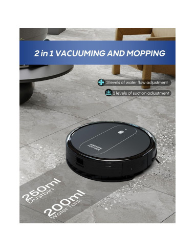 Robot Aspirador 2-en-1 AZQQ H21 4000Pa Control por APP y Alexa