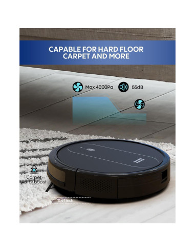 Robot Aspirador 2-en-1 AZQQ H21 4000Pa Control por APP y Alexa