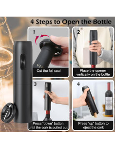 Juego de Sacacorchos Eléctrico 4 en 1 Doimi 2